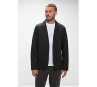 Funktionsjacke STREET ONE MEN, Herren, Gr. L (42), schwarz, Web, 79% Baumwolle, 19% Polyester, 2% Elasthan, Strukturmuster, casual, comfort fit normal, V-Ausschnitt, Langarm Bündchen, Jacken, mit Reve