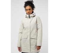 Funktionsmantel JACK WOLFSKIN "TEMPELHOF COAT W", Damen, Gr. XL (46), beige (seal), Hauptmaterial: 100% Polyester; Futter: 100% Polyester (recycled); Füllung: 100% Polyester (recycled), Mäntel (423436