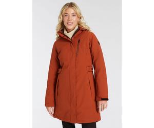 Funktionsmantel KILLTEC "KOW 165 WMN PRK", Damen, Gr. 48, braun (zimt), Obermaterial: 100% Polyester, Mäntel, längeres Design, mit Eingrifftaschen und Brusttasche, aus Polyester (64460630-48) zimt