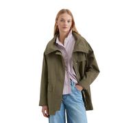 Funktionsmantel MARC O'POLO DENIM "aus beschichtetem Cotton-Nylon", Damen, Gr. M, braun (schwarz wood), Obermaterial: 62% Baumwolle, 38% Polyamid. Futter: 100% Polyester, unifarben, oversize, Manschet