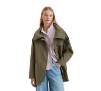 Funktionsmantel MARC O'POLO DENIM "aus beschichtetem Cotton-Nylon", Damen, Gr. XS, braun (schwarz wood), Obermaterial: 62% Baumwolle, 38% Polyamid. Futter: 100% Polyester, unifarben, oversize, Mansche