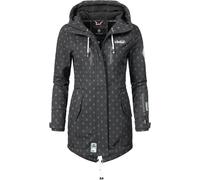 Funktionsmantel MARIKOO "Zimtzicke", Damen, Gr. S (36), schwarz, Oberstoff: 98% Polyester, 2% Elasthan; Futter: 100% Polyester; Ärmelfutter: 100% Polyester, figurbetont Po-bedeckend, hoch geschlossene