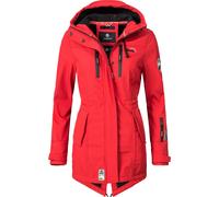 Funktionsmantel MARIKOO "Zimtzicke", Damen, Gr. XXL (44), rot, Oberstoff: 98% Polyester, 2% Elasthan; Futter: 100% Polyester; Ärmelfutter: 100% Polyester, figurbetont Po-bedeckend, hoch geschlossener 