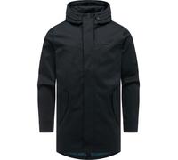 Funktionsmantel RAGWEAR "Mr Smithem Twill YOUMODO", Herren, Gr. XL (54), schwarz, Obermaterial: 100% Polyester; Innenfutter: 100% Polyester, gerade Po-bedeckend, hoch geschlossener Ausschnitt, verstel