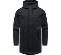 Funktionsmantel RAGWEAR "Mr Smithem Twill YOUMODO", Herren, Gr. 6XL (64), schwarz, Obermaterial: 100% Polyester; Innenfutter: 100% Polyester, gerade Po-bedeckend, hoch geschlossener Ausschnitt, verste