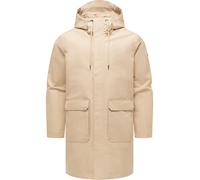Funktionsmantel RAGWEAR "Mr Them Long Light YOUMODO", Herren, Gr. L (52), sand, Obermaterial: 80% Polyester, 20% Nylon; Innenfutter: 100% Polyester, gerade ca. Mitte Oberschenkel, Ärmel ohne Ärmelschl