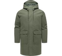 Funktionsmantel RAGWEAR "Mr Them Long Light YOUMODO", Herren, Gr. S (48), grün (olivgrün), Obermaterial: 80% Polyester, 20% Nylon. Innenfutter: 100% Polyester, gerade ca. Mitte Oberschenkel, Ärmel ohn