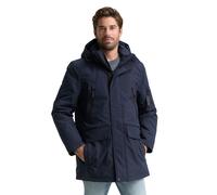 Funktionsmantel TOM TAILOR, Herren, Gr. L, blau (sky captain blau), Web, Obermaterial: 100% Polyester. Futter: 100% Polyester, unifarben, regular fit taillenbedeckt, Mäntel, mit Logo Anhänger (6826715