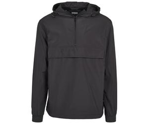 Funktionsmantel URBAN CLASSICS "Urban Classics Herren Basic Pull Over Jacket", Herren, Gr. 3XL, schwarz, 100% Polyester, Mäntel (26556650-XXXL) schwarz