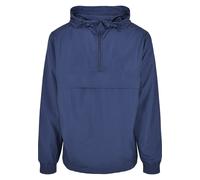 Funktionsmantel URBAN CLASSICS "Urban Classics Herren Basic Pull Over Jacket", Herren, Gr. S, blau (dunkelblau), 100% Polyester, unifarben, normal, ohne Ausschnitt, Mäntel (76193608-S) dunkelblau