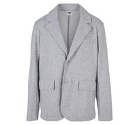 Funktionsmantel URBAN CLASSICS "Urban Classics Herren Terry Blazer", Herren, Gr. M, grau, 65% Baumwolle, 35% Polyester, Mäntel (12575624-M) grau