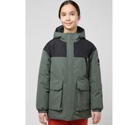 Funktionsparka JACK WOLFSKIN "TEEN 2L INS PARKA Y", Kinder, Gr. M, grün (slate, grün), Hauptmaterial: 100% Polyester; Kontrast: 100% Polyester; Futter: 100% Polyester (recycled); Füllung: 100% Polyest