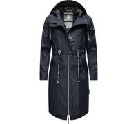 Funktionsparka NAVAHOO "Josinaa" Gr. S (36), blau (navy) Damen Jacken Lange stylische Übergangs Outdoorjacke mit Kapuze (55552418-S)