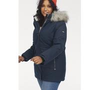 Funktionsparka POLARINO, Damen, Gr. 42, blau (marine, meliert), Obermaterial: 100% Polyester. Besatz: 100% Polyester. Futter: 100% Polyester. Wattierung: 100% Polyester, Windstopperbündchen mit verste