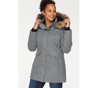 Funktionsparka POLARINO, Damen, Gr. 44, grau (grau, meliert), Obermaterial: 100% Polyester. Besatz: 100% Polyester. Futter: 100% Polyester. Wattierung: 100% Polyester, meliert, Windstopperbündchen mit