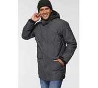 Funktionsparka POLARINO, Herren, Gr. 50, schwarz (schwarz meli), Web, Obermaterial: 75% Polyester, 25% Polyamid. Futter: 100% Polyester. Wattierung: 100% Polyester, meliert, Rippstrickbündchen mit ver