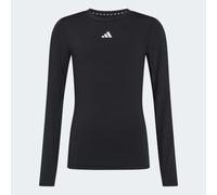 Funktionsshirt ADIDAS SPORTSWEAR "J TF LS TEE", Kinder, Gr. 116, schwarz (schwarz, weiß), Obermaterial: 88% Polyester, 12% Elasthan, normal, Rundhals, Shirts Funktionsshirt (27164342-116) schwarz, wei
