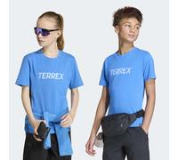Funktionsshirt ADIDAS TERREX "K MT LOGO TEE", Mädchen, Gr. 140, ray blau, Obermaterial: 100% Baumwolle, Rundhals, Shirts Funktionsshirt (78517910-140) ray blau