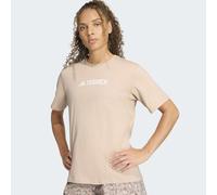 Funktionsshirt ADIDAS TERREX "W TX LOGO TEE", Damen, Gr. M, wonder taupe, Obermaterial: 100% Baumwolle, normal, Rundhals, Shirts Funktionsshirt (45886622-M) wonder taupe