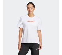 Funktionsshirt ADIDAS TERREX "W TX LOGO TEE", Damen, Gr. S, weiß, Obermaterial: 100% Baumwolle, normal, Rundhals, Shirts (65914912-S) weiß
