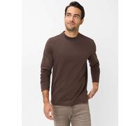 Funktionsshirt BRAX "Style T-ShirtN", Herren, Gr. L (52), braun, 80% Baumwolle, 20% Wolle, Rundhals, Shirts Funktionsshirt (52964264-L) braun