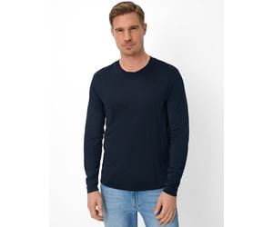 Funktionsshirt BRAX "Style T-ShirtN", Herren, Gr. XXL (56), blau (navy), 50% Baumwolle, 50% Modal, Rundhals, Shirts Funktionsshirt (74234807-XXL) navy