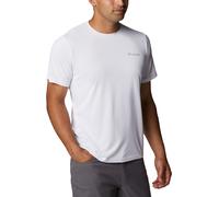 Funktionsshirt COLUMBIA, Herren, Gr. M (48), weiß, Obermaterial: 100% Polyester, Shirts Funktionsshirt, Kurzarm-Design, feuchtigkeitstransportierendes Gewebe, aus Polyester (96705656-M) weiß