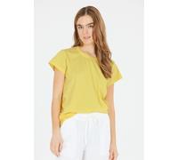 Funktionsshirt CRUZ "Highmore", Herren, Gr. 40, gelb (dunkelgelb), 100% Baumwolle, unifarben, normal, Rundhals, Shirts Funktionsshirt, im smarten Basic-Look aus reiner Baumwolle (51941219-40) dunkelge