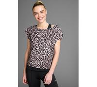 Funktionsshirt FAYN SPORTS, Damen, Gr. 48/50, aop animal_schwarz, Single Jersey, Obermaterial: 92% Polyester, 8% Elasthan, bedruckt, bequem, Rundhals, angeschnitten, Shirts Funktionsshirt, mit coolem 