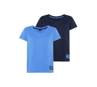 Funktionsshirt H.I.S, Damen, Gr. 44/46, blau (navy, azurblau), Obermaterial: 100% Polyester, unifarben, figurbetont hüftlang, Rundhals, durchgesteppt, Shirts Funktionsshirt, figurbetonter Schnitt, spo