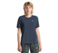 Funktionsshirt JACK WOLFSKIN "VONNAN S/S T W", Damen, Gr. XL (46), midnight sky, Obermaterial: 100% Polyester, Shirts Funktionsshirt (14066008-XL) midnight sky