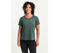Funktionsshirt JACK WOLFSKIN "WILDTRAIL T W", Damen, Gr. XL (46), sago palm, Obermaterial: 100% Polyester, normal, V-Ausschnitt, Shirts Funktionsshirt (99699222-XL) sago palm