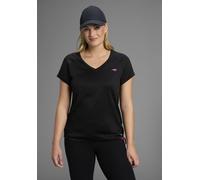 Funktionsshirt KANGAROOS, Damen, Gr. 40/42, schwarz, Obermaterial: 100% Polyester, figurumspielend hüftbedeckend, V-Ausschnitt, Shirts Funktionsshirt, Kurzarm, figurumspielend, mit V-Ausschnitt, große