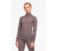 Funktionsshirt KARI TRAA "Rose", Damen, Gr. S, braun, 100% Wolle, Jacquardmuster, Shirts Funktionsshirt, aus atmungsaktiver Wolle (84290833-S) braun