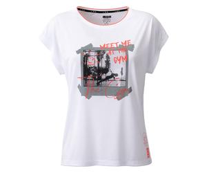 Funktionsshirt LPO "Da-T-Shirt Cara", Damen, Gr. 44L, weiß, Jersey, 50% Polyester. 25% Baumwolle. 25% Viskose, regular fit hüftbedeckend, Rundhals, offene Kante, Shirts Funktionsshirt (42556765-44) we