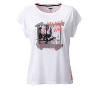 Funktionsshirt LPO "Da-T-Shirt Cara", Damen, Gr. 46 (L), weiß, Jersey, 50% Polyester. 25% Baumwolle. 25% Viskose, regular fit hüftbedeckend, Rundhals, offene Kante, Shirts Funktionsshirt (42556765-46)