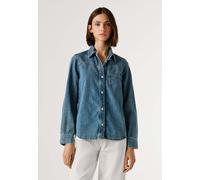 Funktionsshirt PEPE JEANS "shirt AUTHENTIC DENIM SHIRT ODILE", Damen, Gr. M, blau (vintage medium blau), 100% Baumwolle, Shirts Funktionsshirt (23929304-M) vintage medium blau