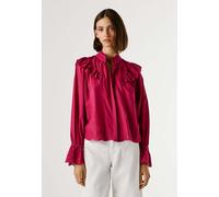 Funktionsshirt PEPE JEANS "shirt BELLA SHIRT", Damen, Gr. S, pink (cranberry pink), 100% Baumwolle, Shirts Funktionsshirt (19444512-S) cranberry pink