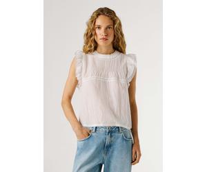 Funktionsshirt PEPE JEANS "shirt DAKOTA SHIRT", Damen, Gr. XL, weiß, 75% Baumwolle, 25% Viskose, Shirts Funktionsshirt (33070466-XL) weiß