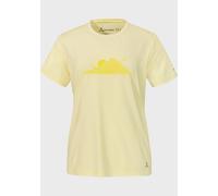 Funktionsshirt SCHÖFFEL "CIRC T Shirt Sulten L", Damen, Gr. 44, gelb (5105, gelb), Oberstoff: 100% Polyester, Rundhals, Shirts Funktionsshirt (91063054-44)