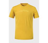 Funktionsshirt SCHÖFFEL "CIRC T Shirt Sulten M", Herren, Gr. 54, gelb (5205, gelb), Oberstoff: 100% Polyester, Rundhals, Shirts Funktionsshirt (71118800-54)
