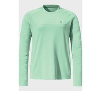Funktionsshirt SCHÖFFEL "Hiking CIRC Longsleeve Style Smue WMS", Damen, Gr. 40, grün (6305, grün), Oberstoff: 100% Polyester, Rundhals, Shirts Funktionsshirt (39112121-40) 6305, grün