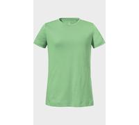Funktionsshirt SCHÖFFEL "T Shirt Buchberg L", Damen, Gr. 44, grün (6175, grün), Oberstoff: 60% Baumwolle, 40% Polyester, Rundhals, Shirts Funktionsshirt (20857042-44) 6175, grün