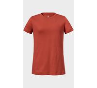 Funktionsshirt SCHÖFFEL "T Shirt Buchberg L", Damen, Gr. 44, rot (5590, rot), Oberstoff: 60% Baumwolle, 40% Polyester, Rundhals, Shirts Funktionsshirt (89370752-44) 5590, rot