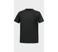 Funktionsshirt SCHÖFFEL "T Shirt Buchberg M", Herren, Gr. 48, schwarz (0999, schwarz), Oberstoff: 60% Baumwolle, 40% Polyester, Rundhals, Shirts Funktionsshirt (64093904-48) 0999, schwarz