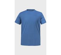 Funktionsshirt SCHÖFFEL "T Shirt Buchberg M", Herren, Gr. 56, blau (0840, blau), Oberstoff: 60% Baumwolle, 40% Polyester, Rundhals, Shirts Funktionsshirt (88155467-56) 0840, blau