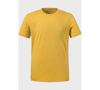 Funktionsshirt SCHÖFFEL "T Shirt Buchberg M", Herren, Gr. 58, gelb (5205, gelb), Oberstoff: 60% Baumwolle, 40% Polyester, Rundhals, Shirts Funktionsshirt (59621826-58)