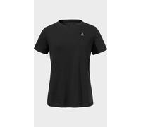 Funktionsshirt SCHÖFFEL "T Shirt Hohberg L", Damen, Gr. 42, schwarz (9990, schwarz), Oberstoff: 60% Baumwolle, 40% Polyester, Rundhals, Shirts Funktionsshirt (63817036-42) 9990, schwarz