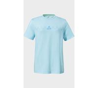 Funktionsshirt SCHÖFFEL "T Shirt Style Elmori WMN", Damen, Gr. 36, blau (8015, blau), Oberstoff: 60% Baumwolle, 40% Polyester, Rundhals, Shirts Funktionsshirt (21548340-36) 8015, blau