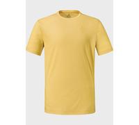Funktionsshirt SCHÖFFEL "Urban T Shirt Style Galerne MNS", Herren, Gr. 52, gelb (5205, gelb), Oberstoff: 74% Polyester, 26% Lyocell, Rundhals, Shirts Funktionsshirt (51960405-52)